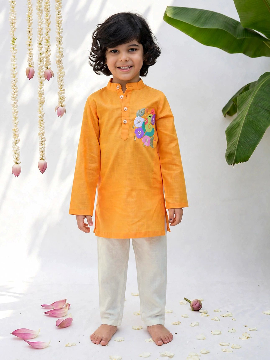 Ganesha Festive Kurta Pajama Set