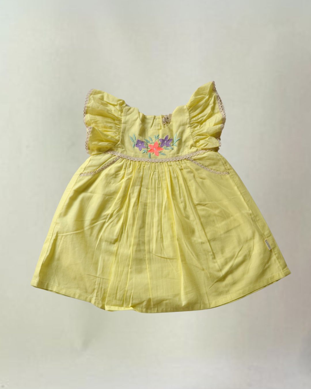 Yellow Embroidered Dress