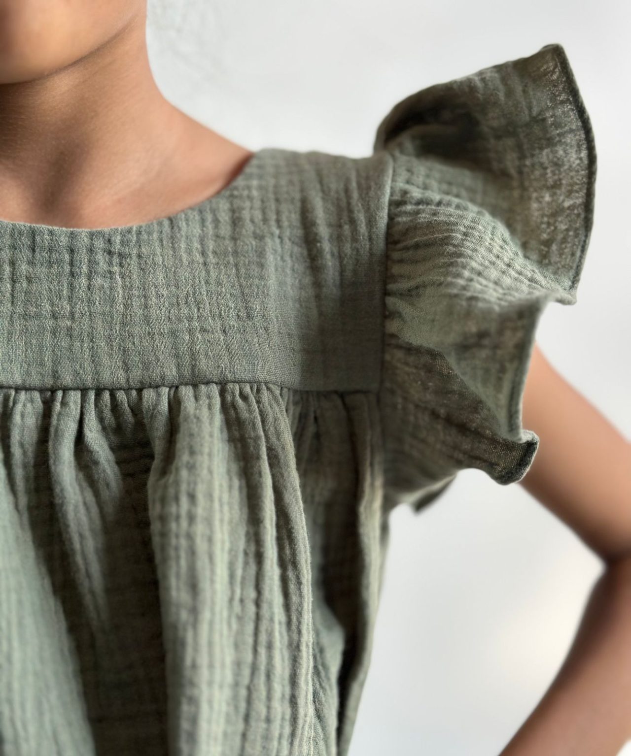 Olive Ruffle Shorts