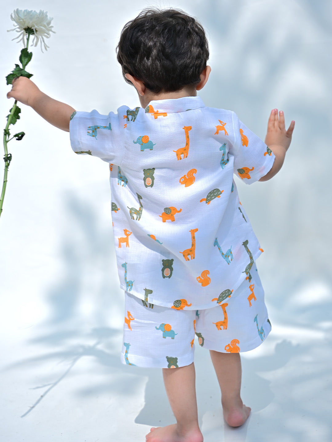 Animal Printed Shirt & Shorts Set