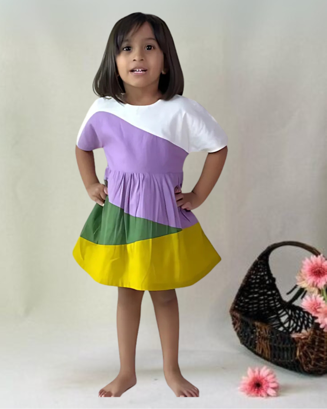 Block Linen Dress