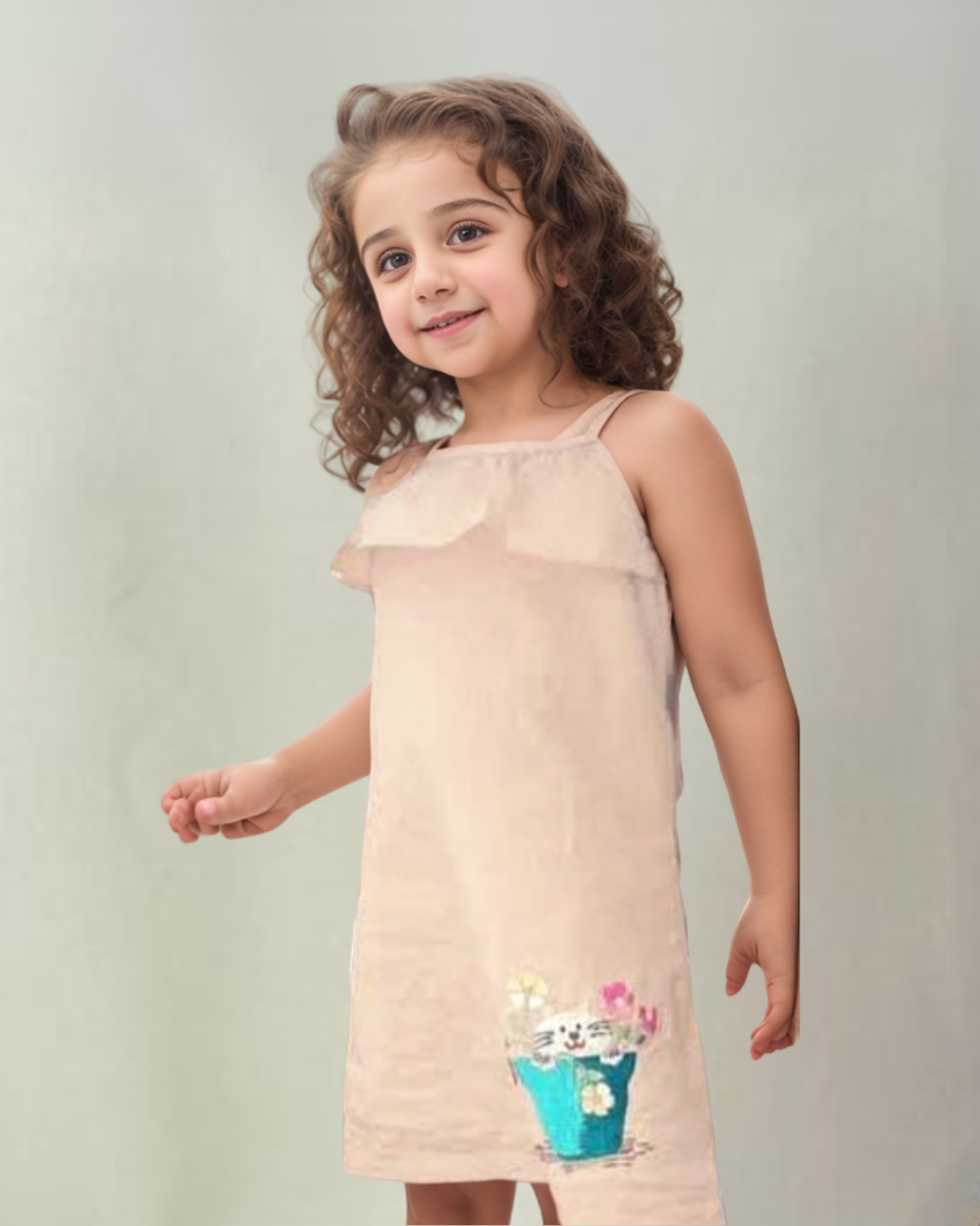 Beige Kitty Dress