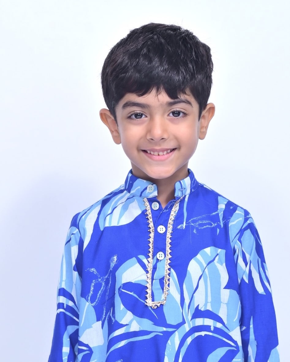 Blue Floral kurta Set