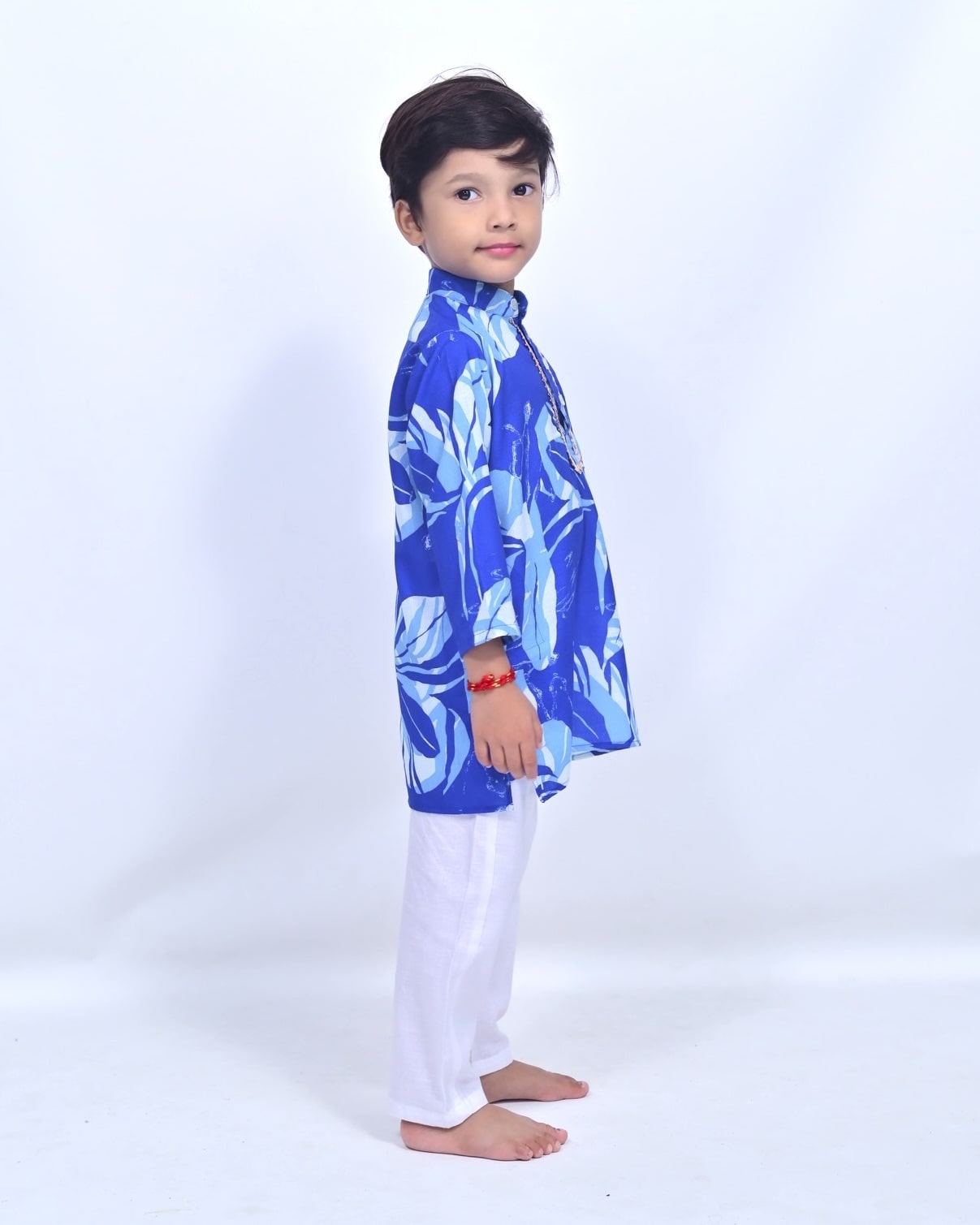 Blue Floral kurta Set
