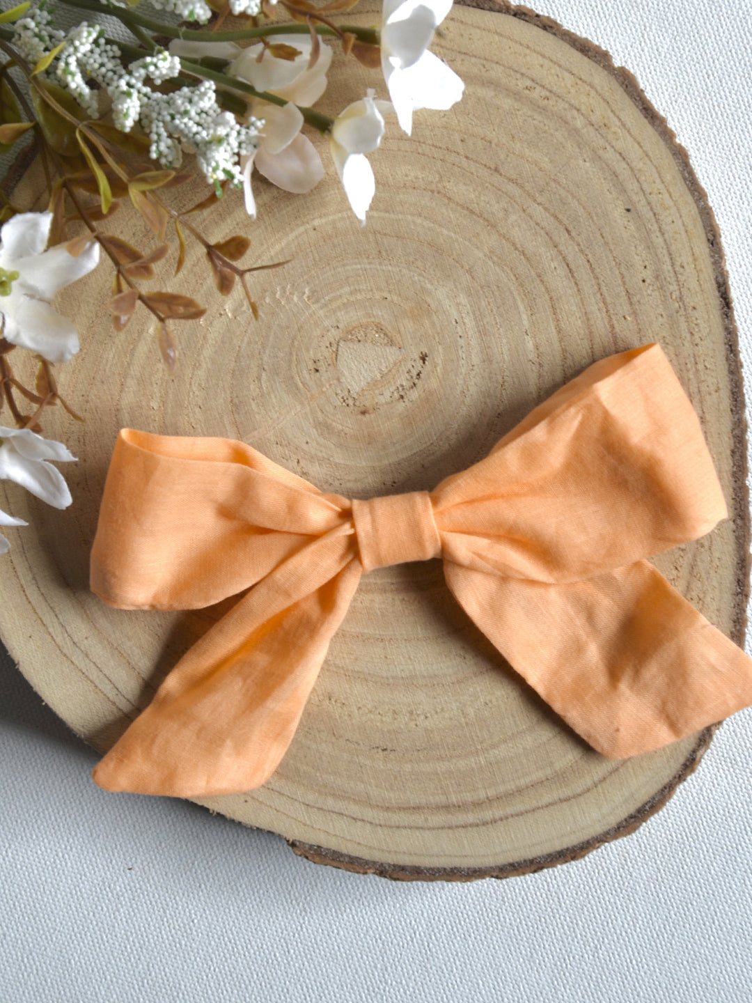 Orange Bloom Bow Clip