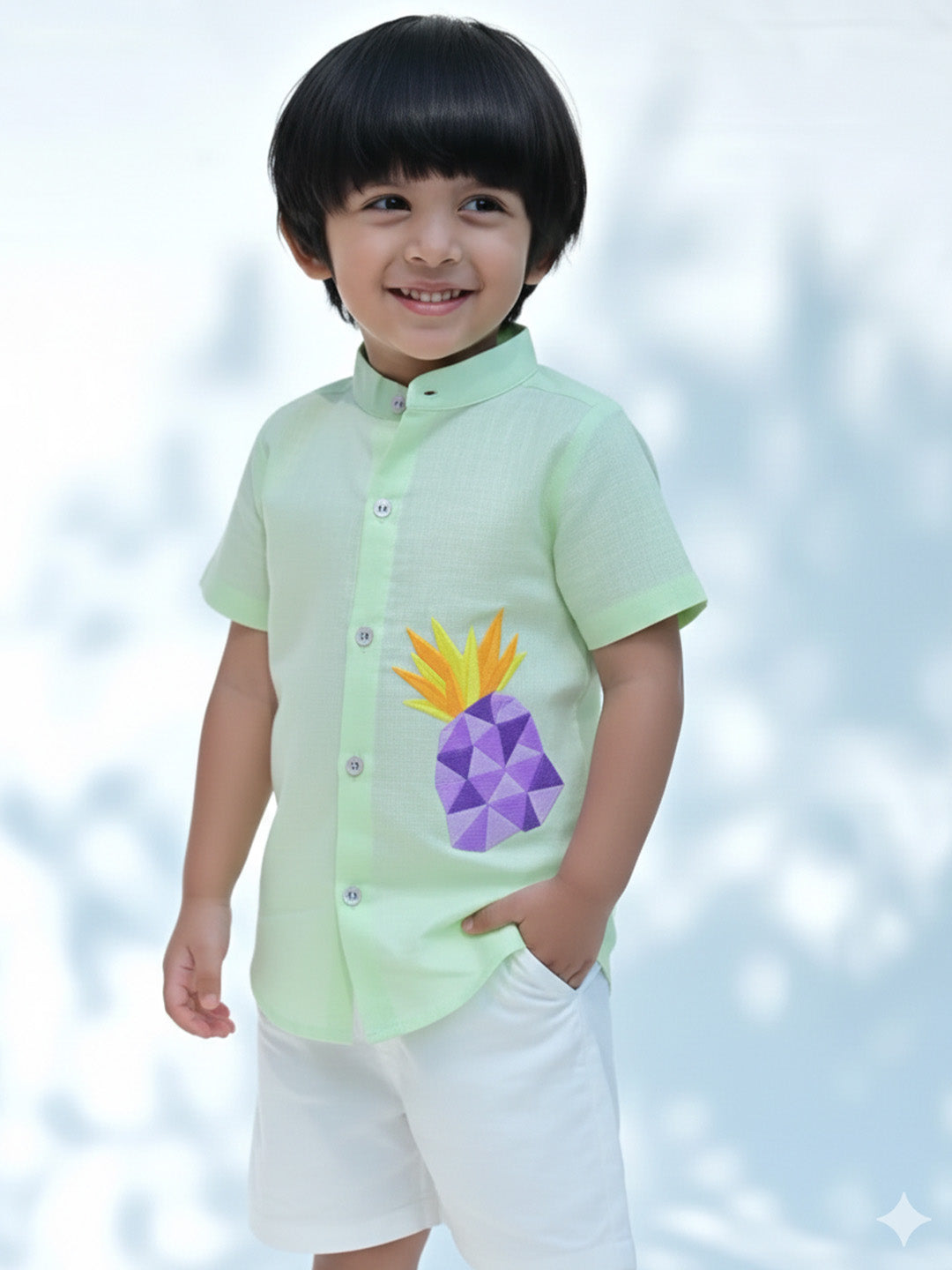 Little Pine Embroidered Shirt