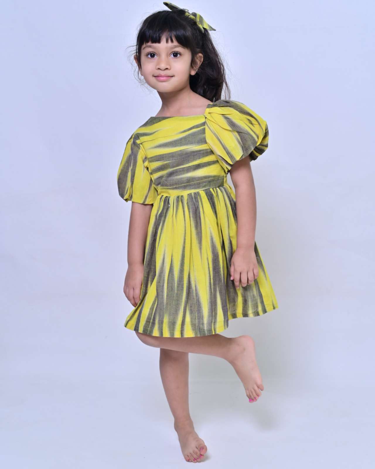 Ikat Yellow Dress