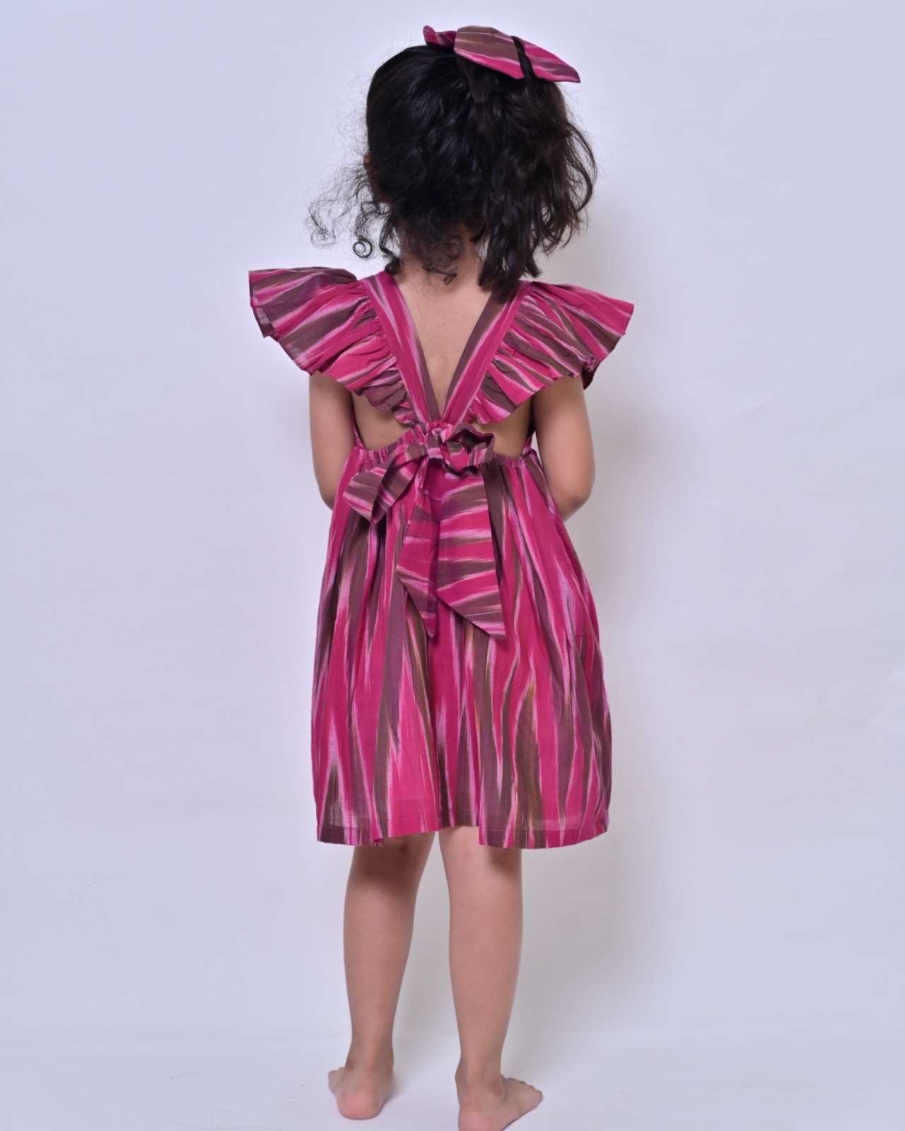 Ikat Maroon Dress