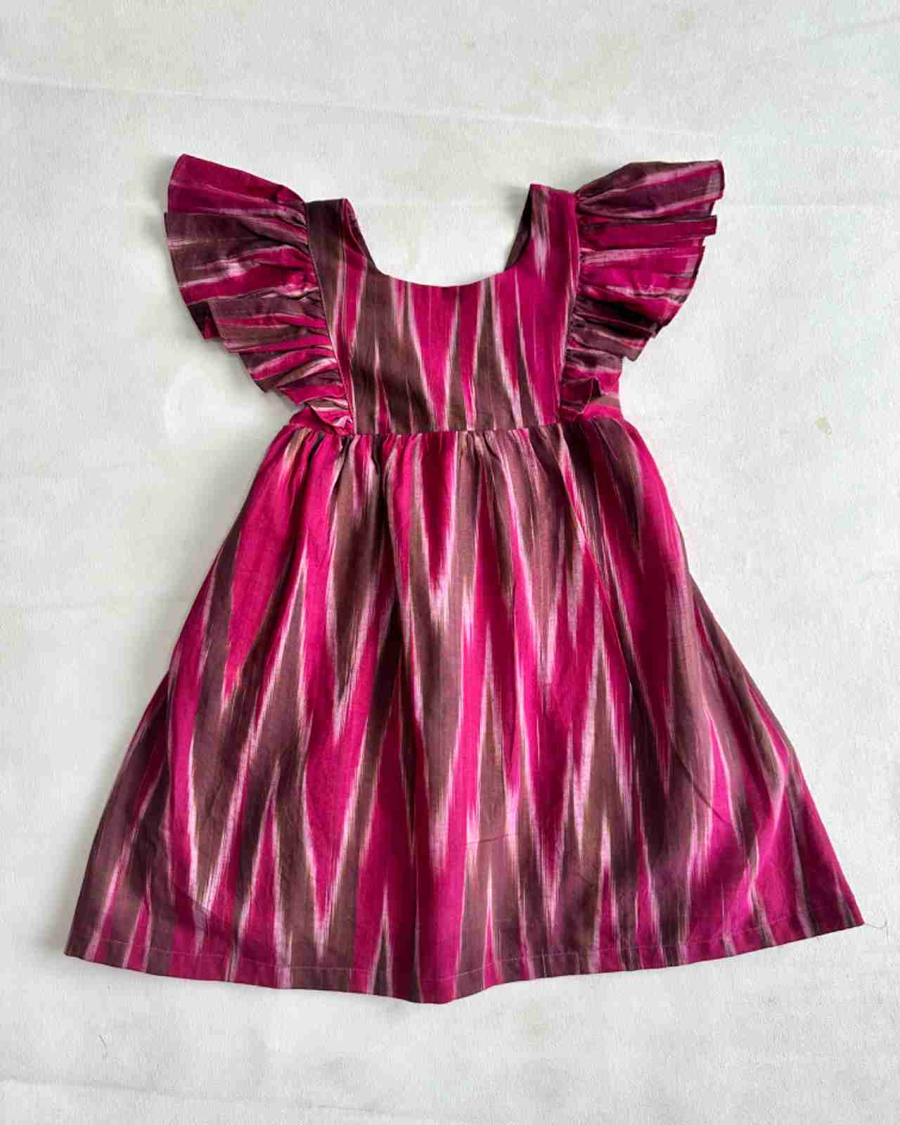 Ikat Maroon Dress