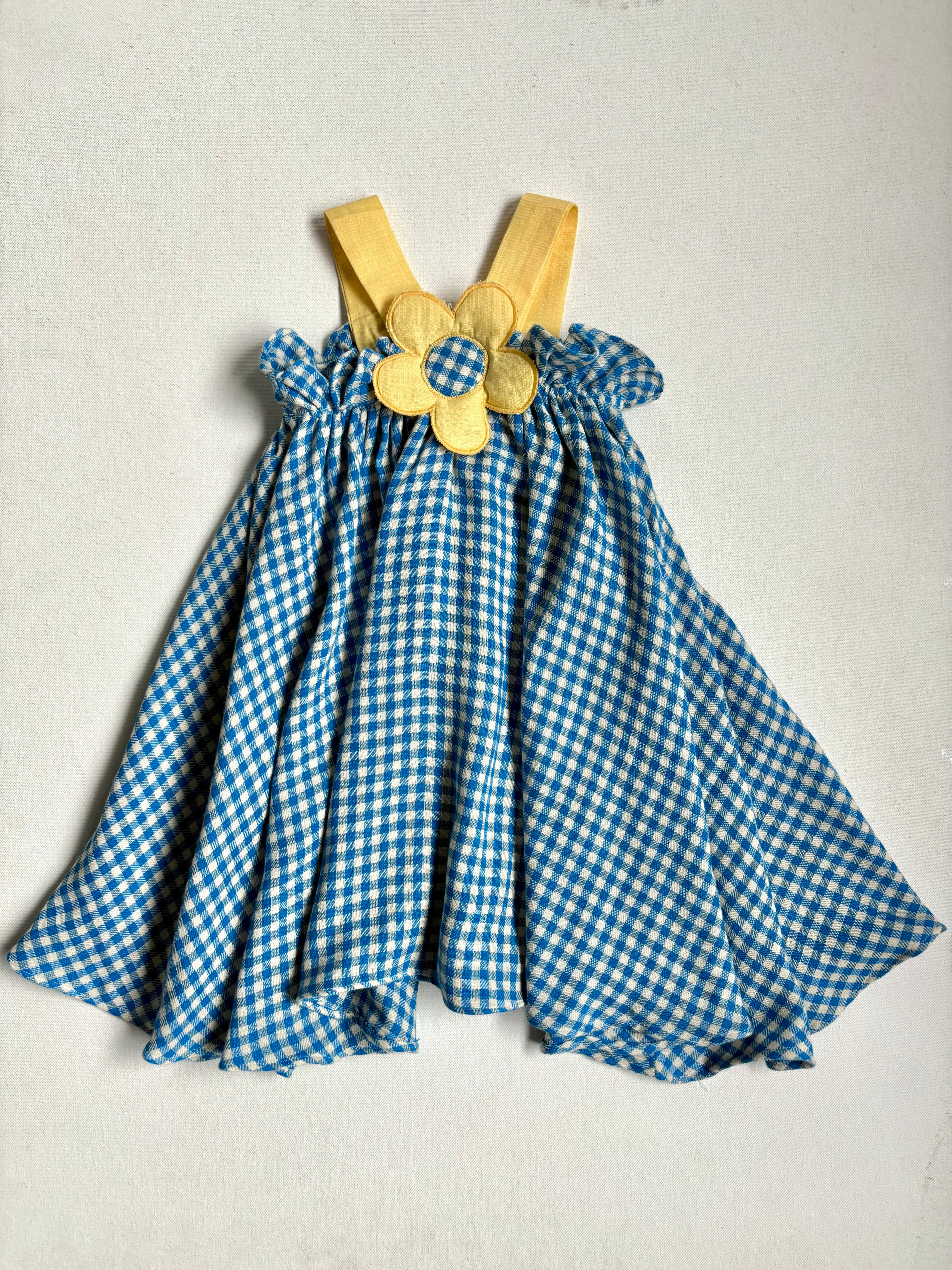 Checked Blossom Mini Dress