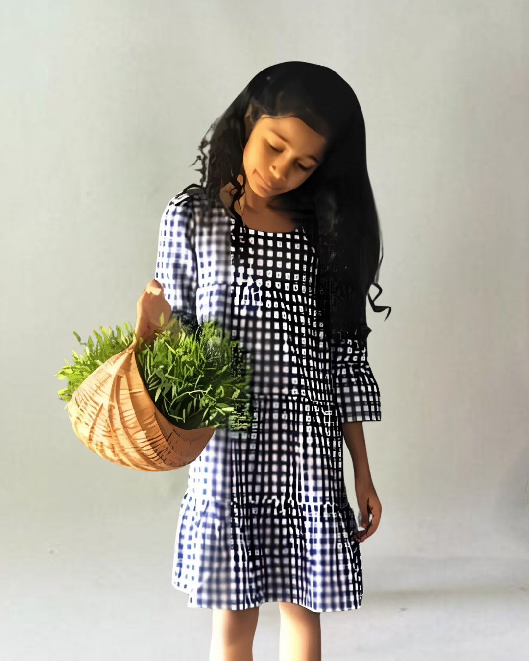 Checkered Frill Dress