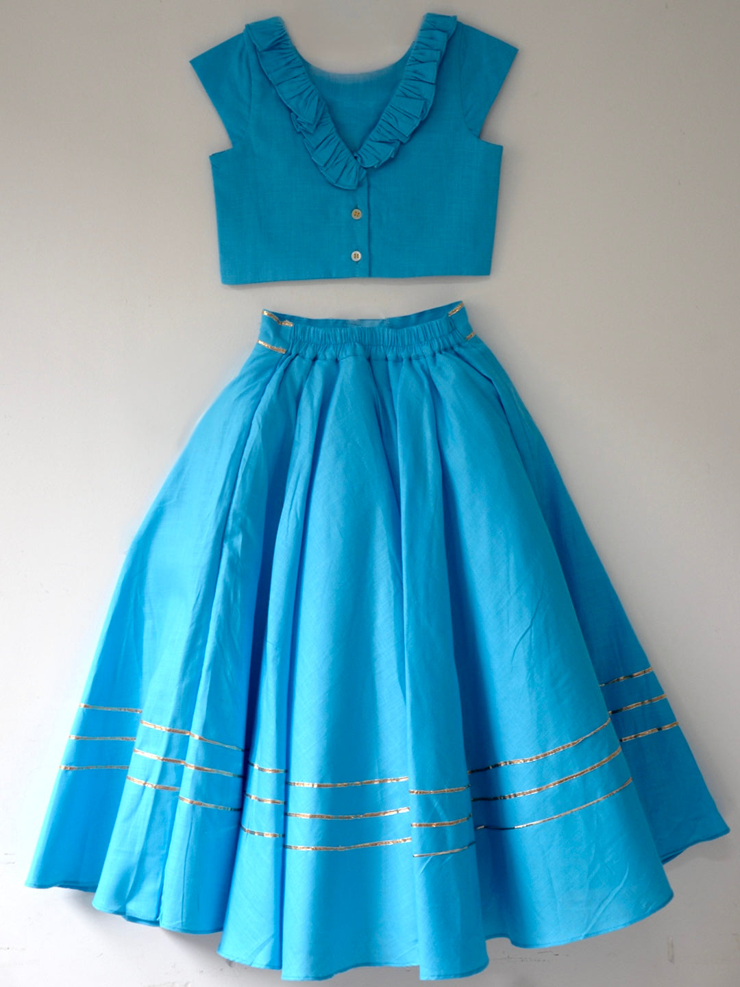 Aqua Elephant Lehenga Set