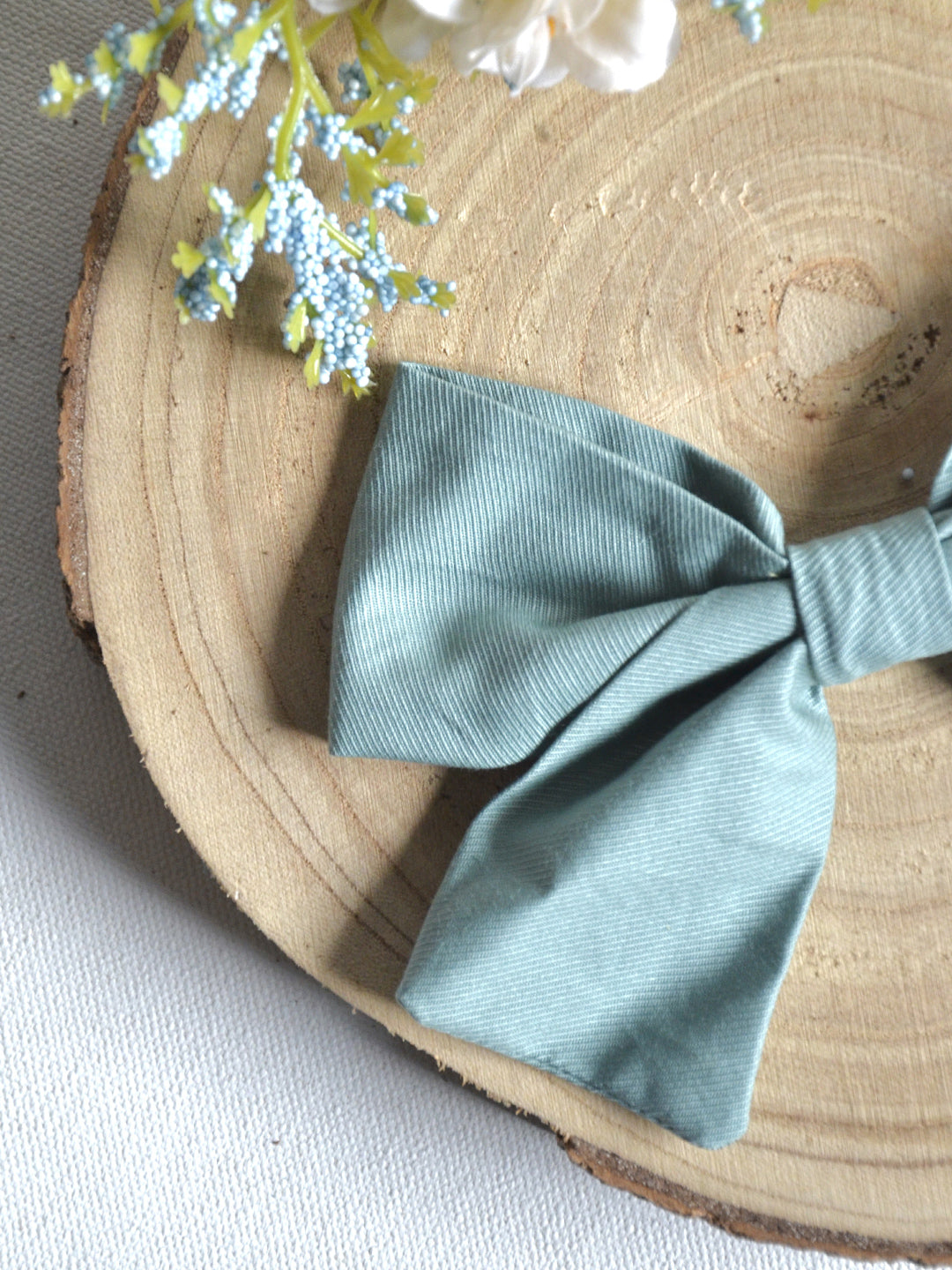 Rainbow Green Bow Clip