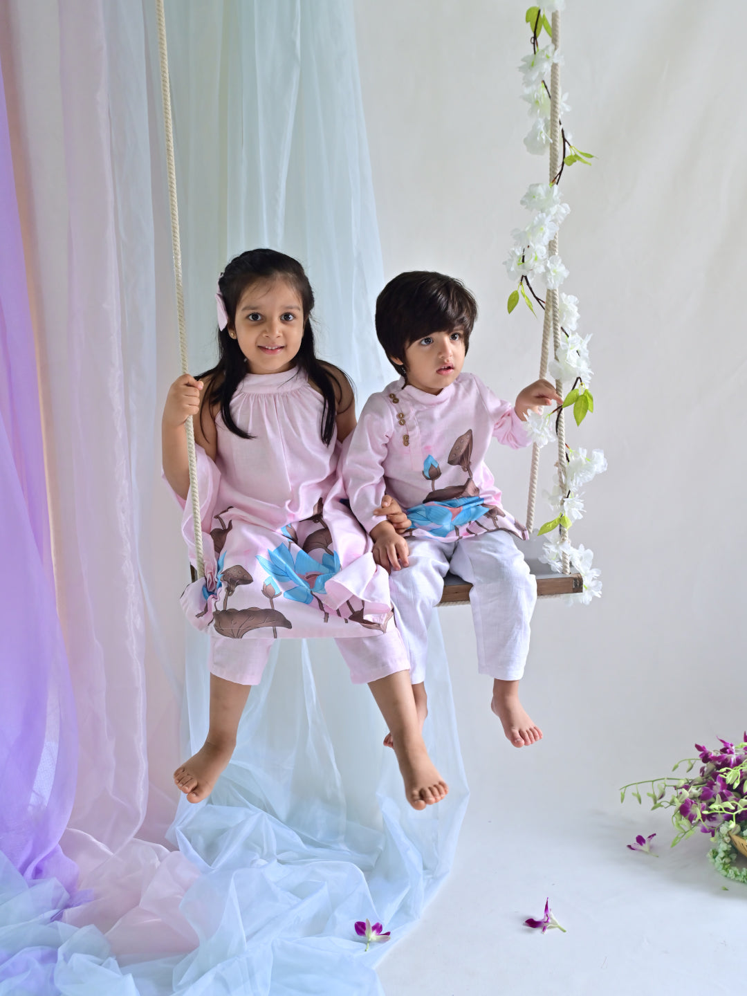 Pink Lotus Kurta Set