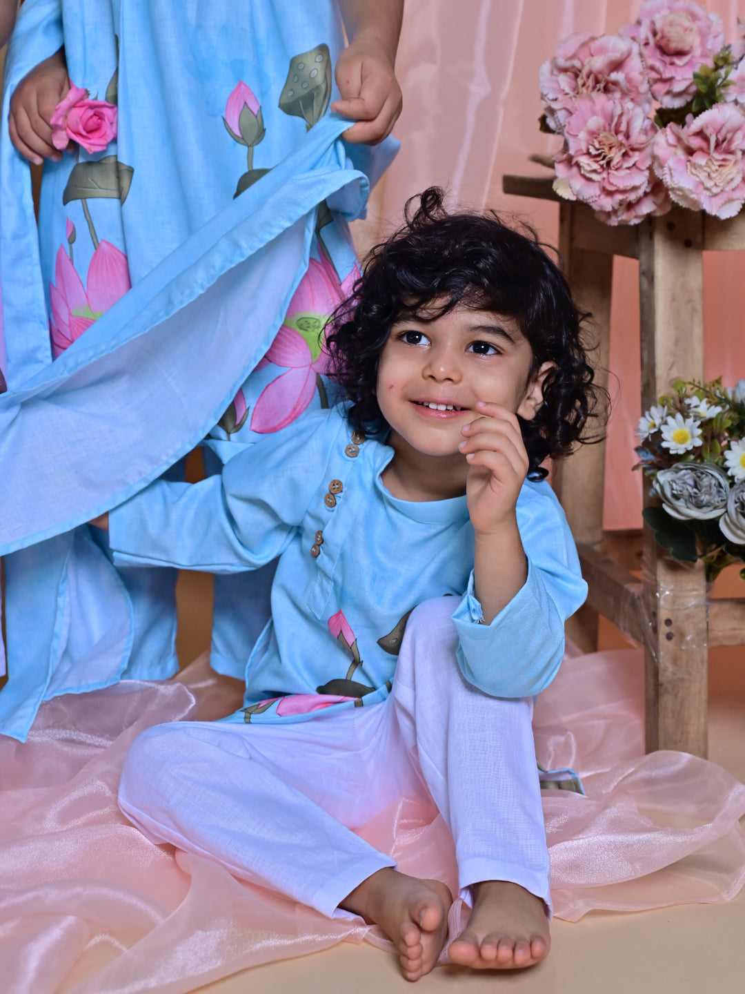 Blue Lotus Kurta Set