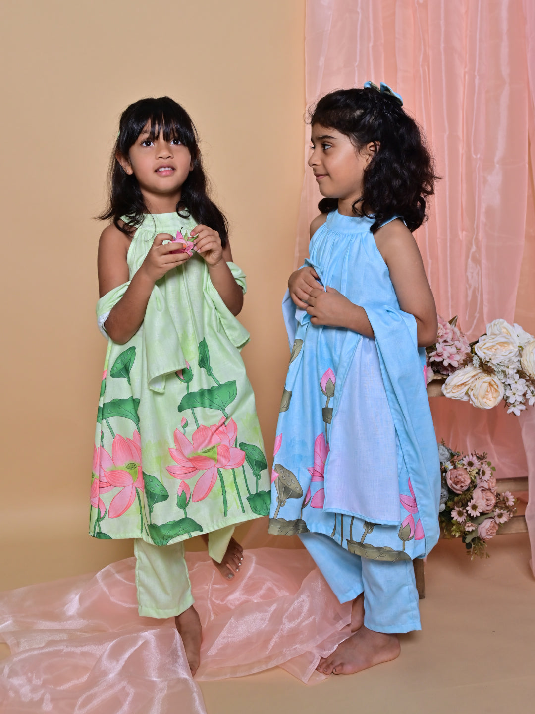 Blue Lotus Tunic Set