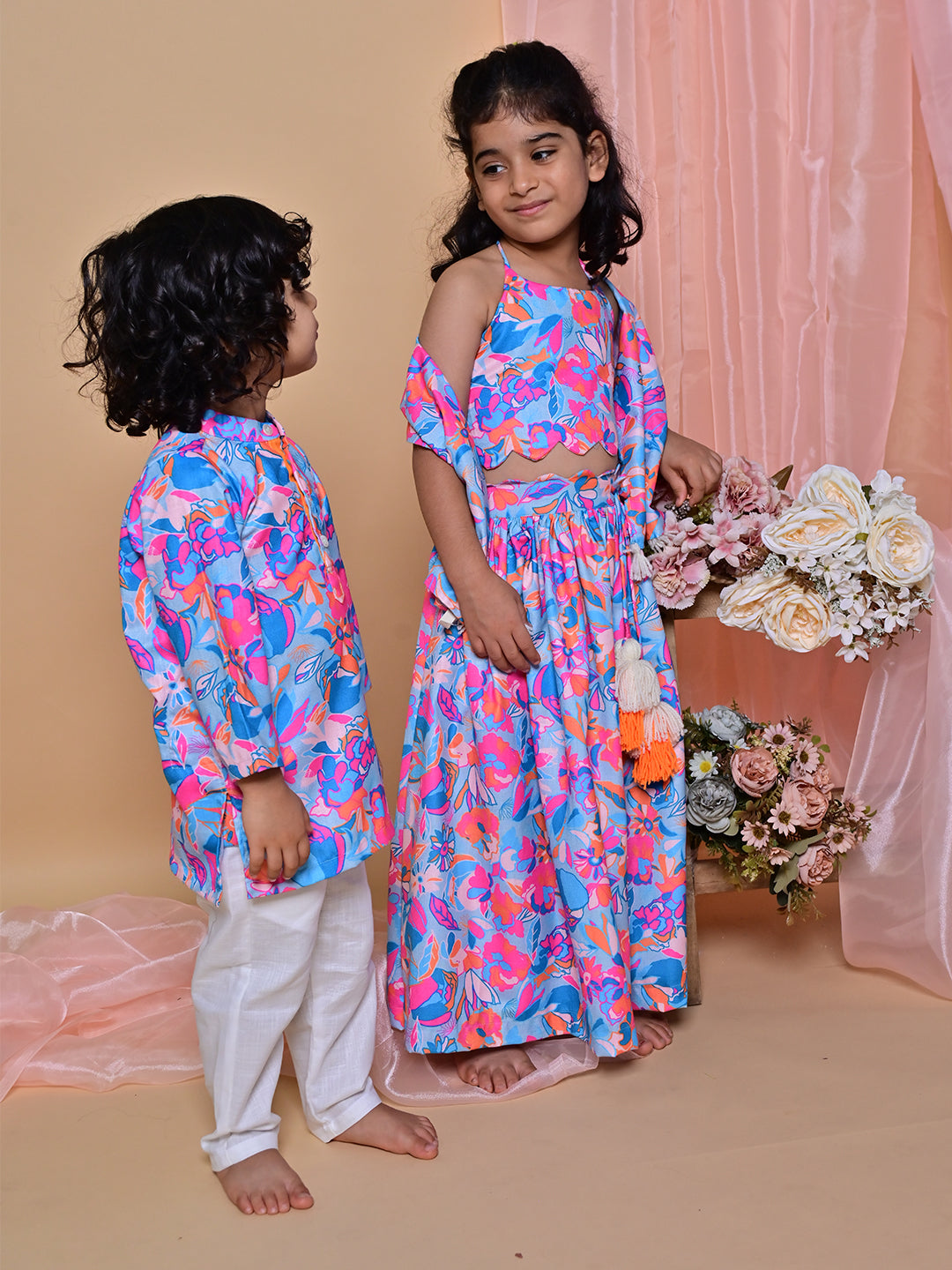Vibrant Bloom Kurta Set