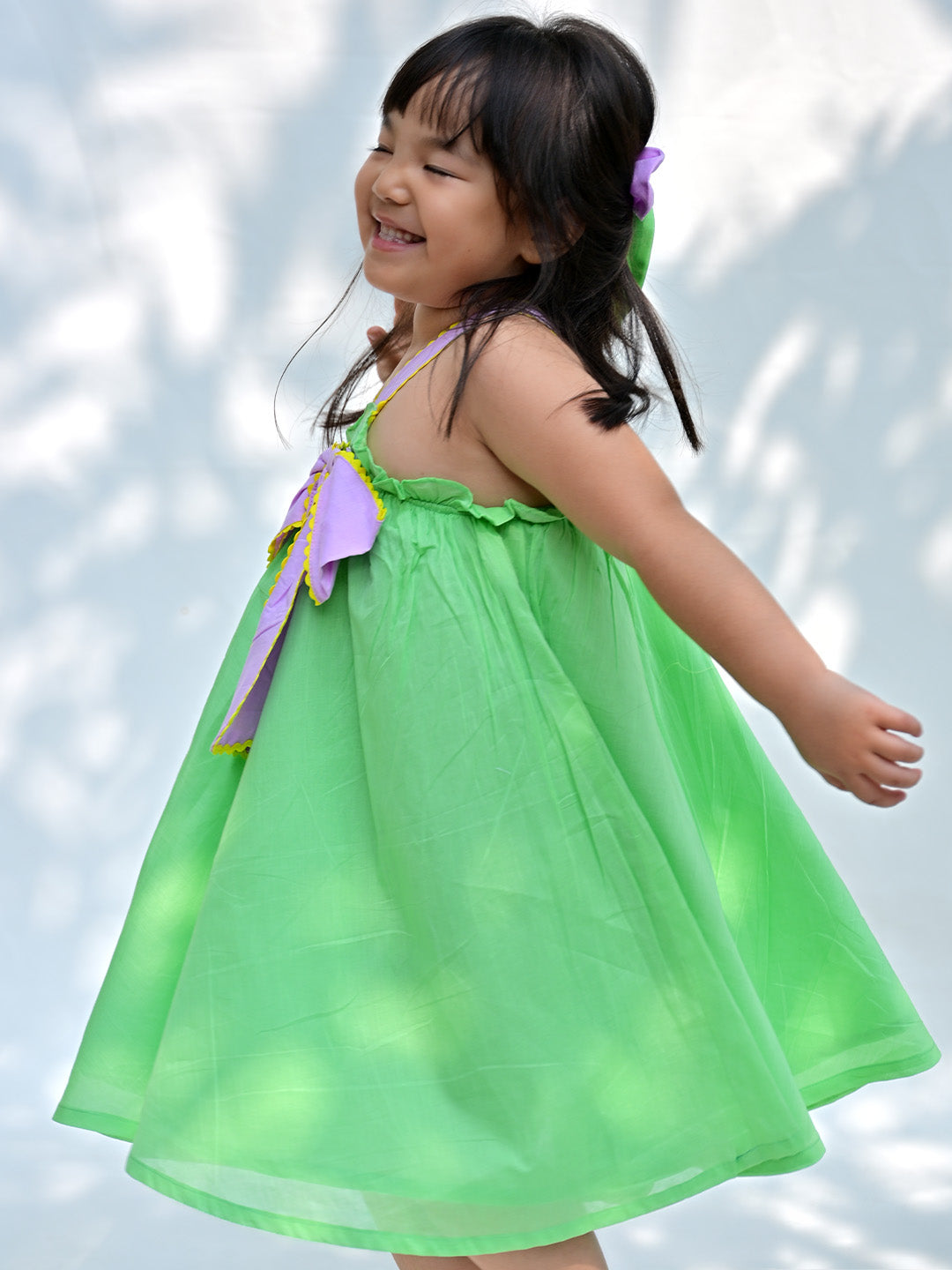 Green Lily Umbrella Dress