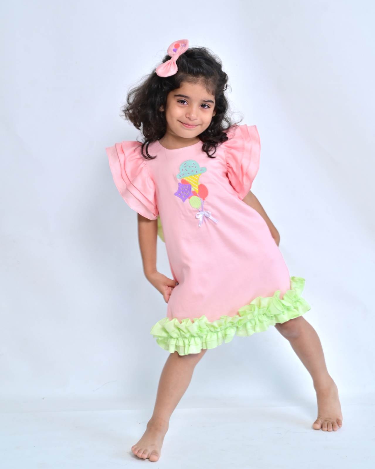Rosy Ruffles Dress