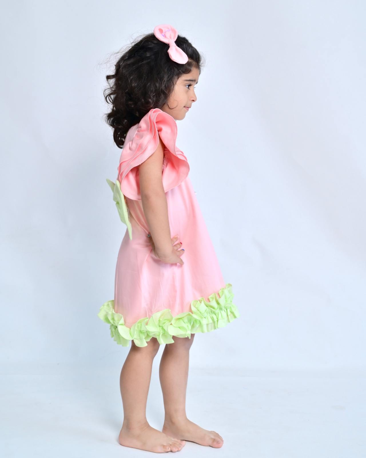 Rosy Ruffles Dress
