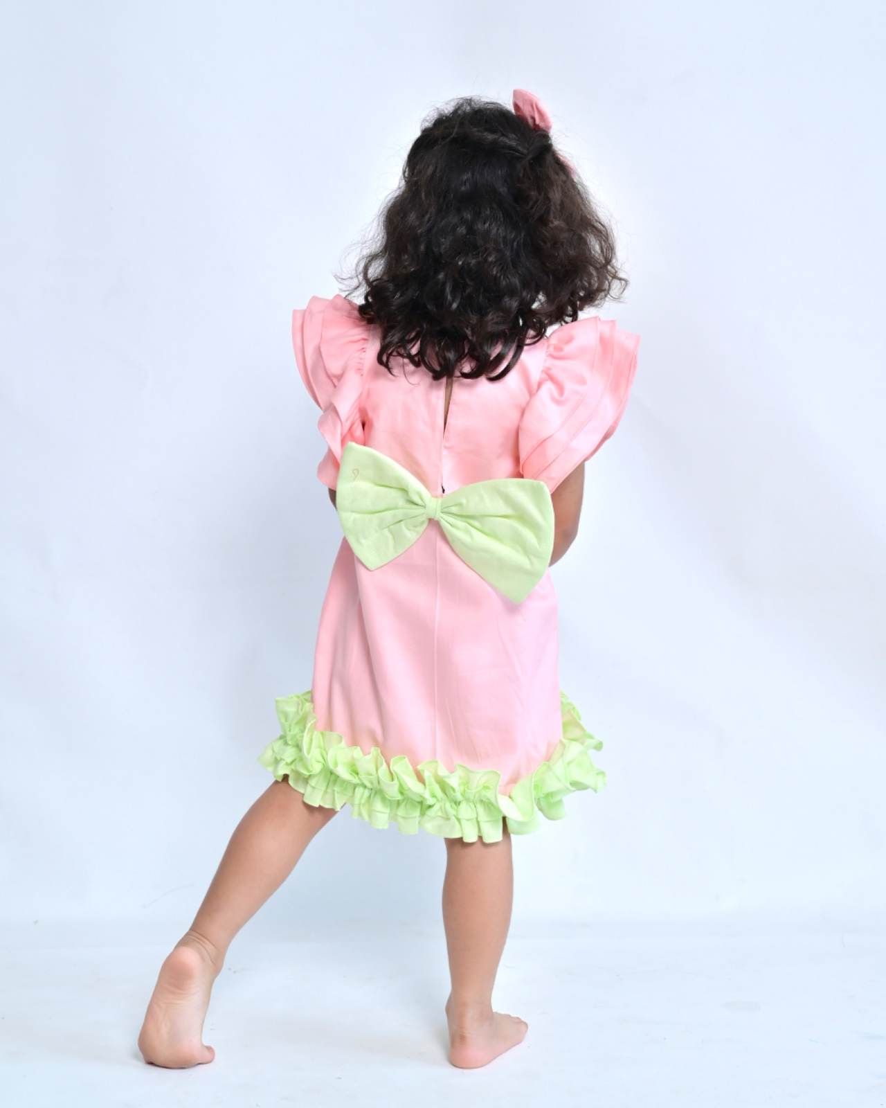 Rosy Ruffles Dress