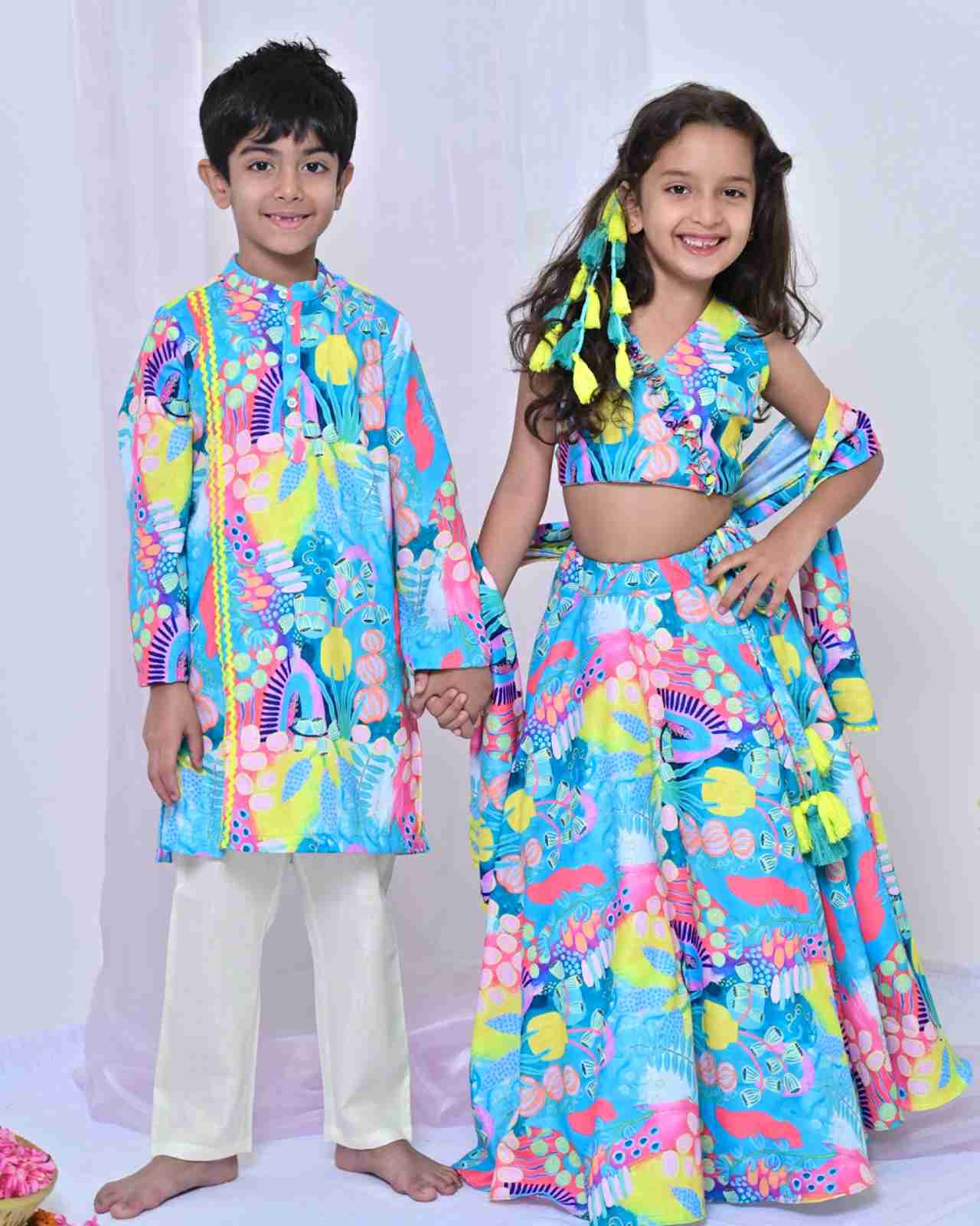 Abstract Lehenga Set