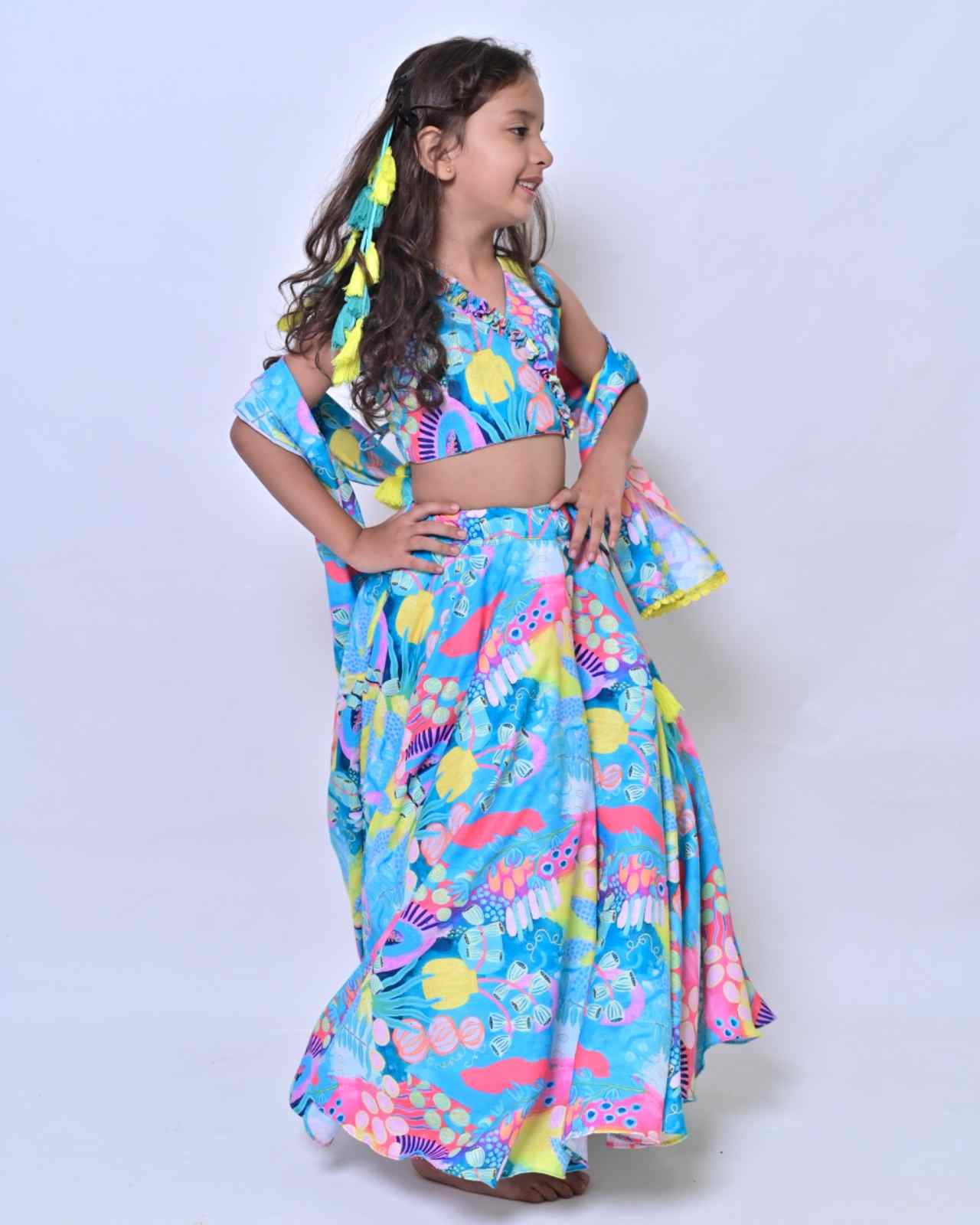Abstract Lehenga Set