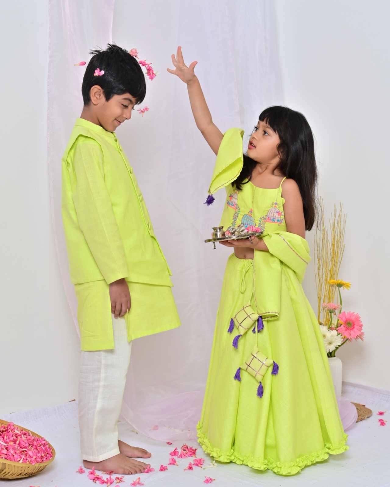 Lime Lehenga Set
