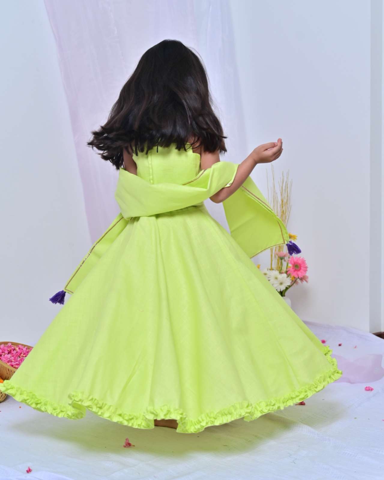 Lime Lehenga Set