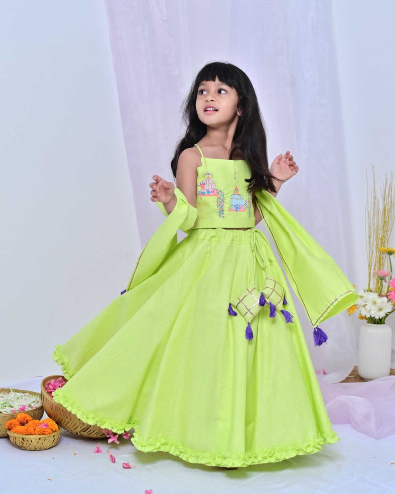 Lime Lehenga Set