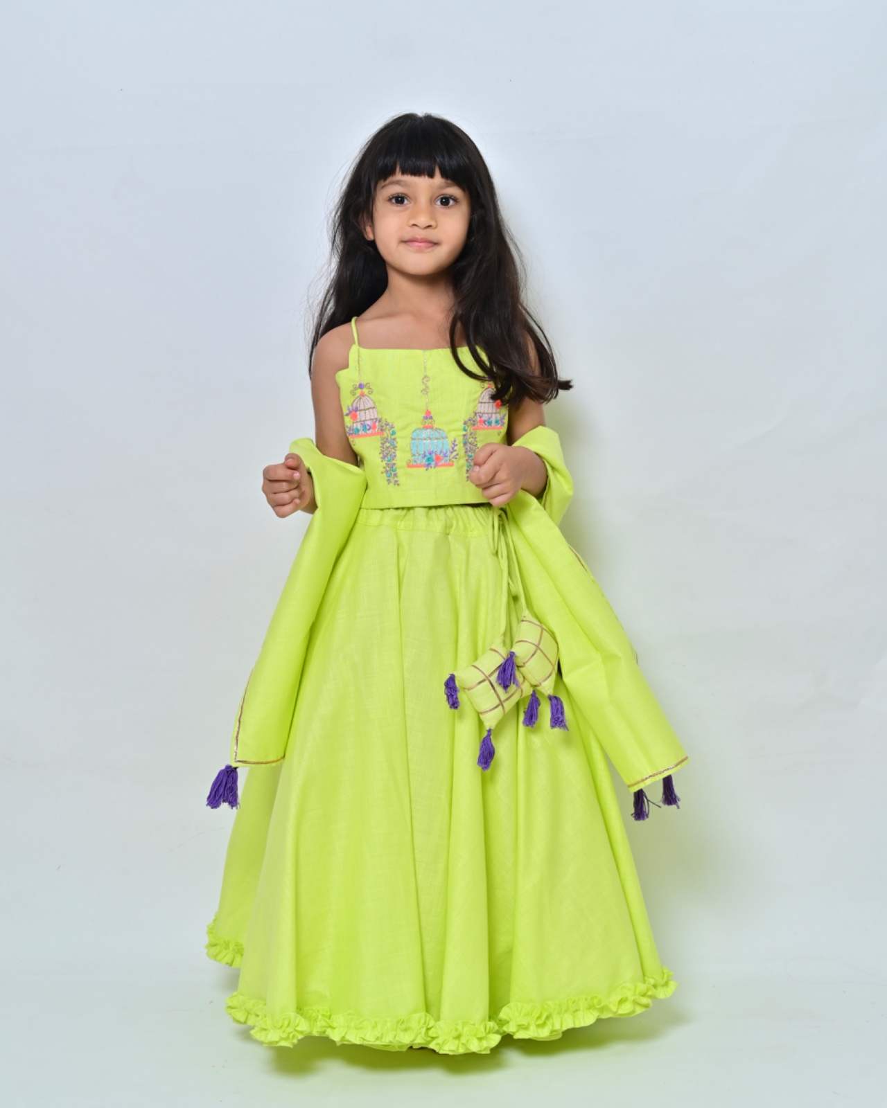 Lime Lehenga Set