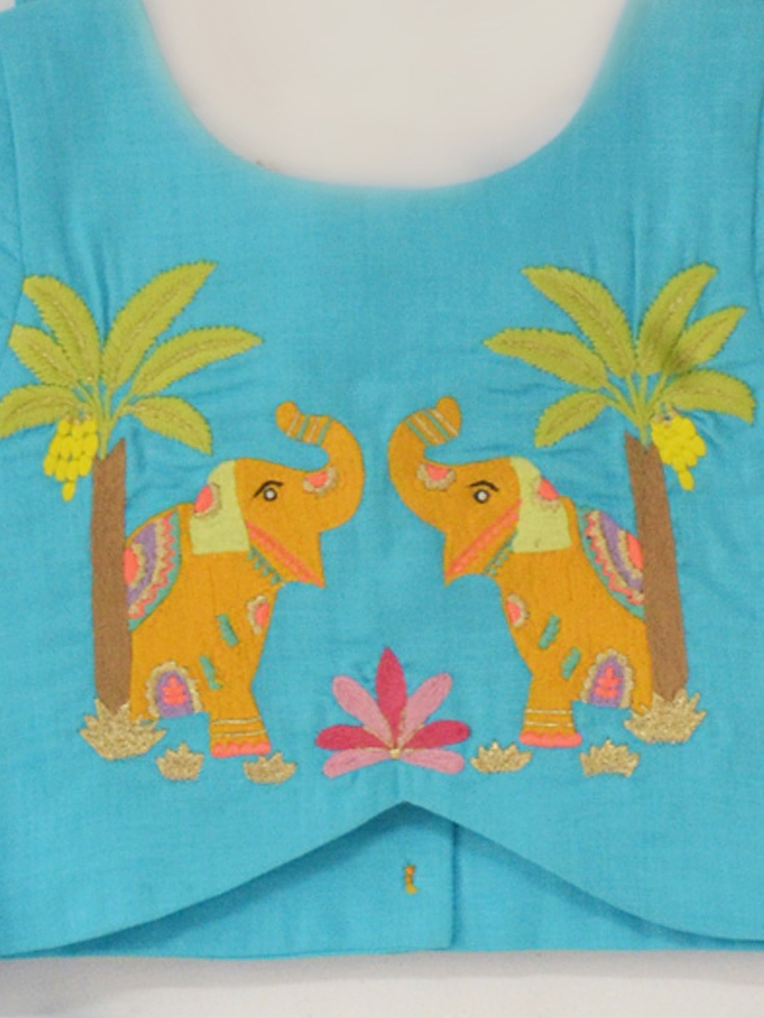 Aqua Elephant Lehenga Set