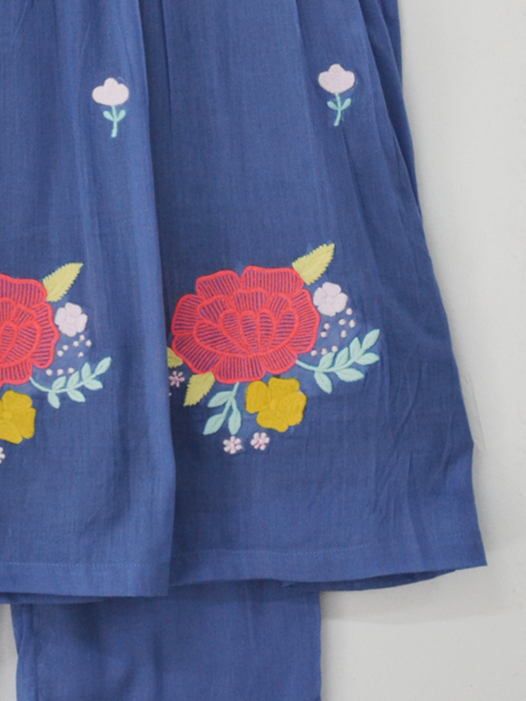 Blue Flora Tunic Set