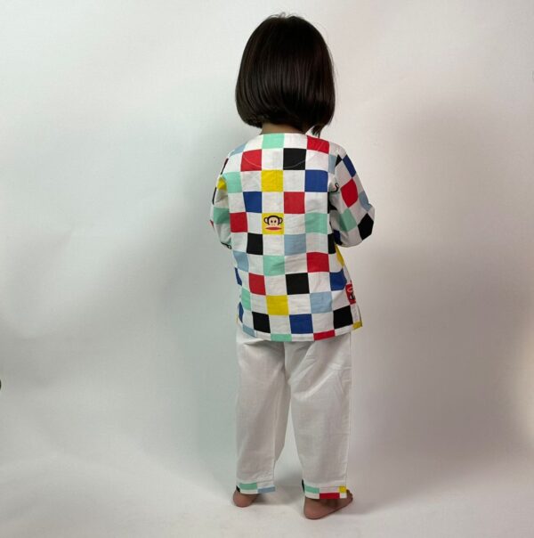 Multi-colored Checkered Night Dress