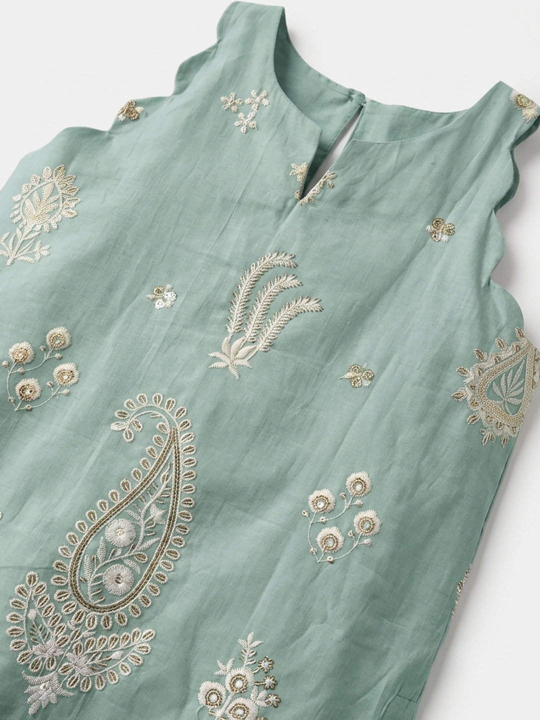 Green Kaiju Lucknowi Dhoti Set
