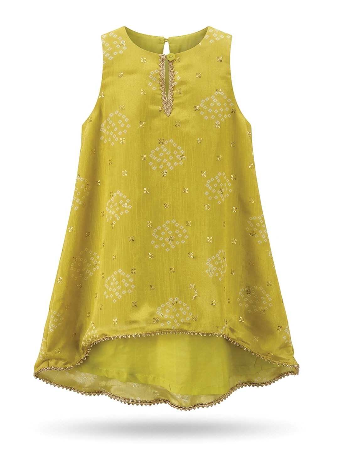 Bandhani Print Chhap Kurti Set