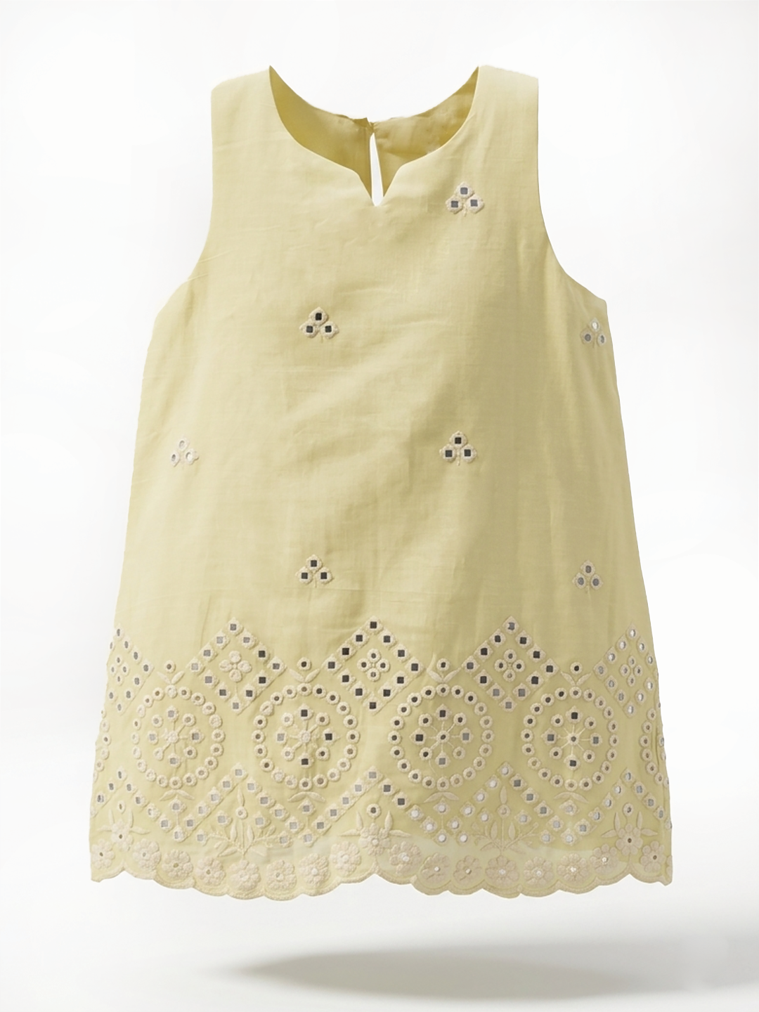 Butter Yellow Lucknowi Tunic set