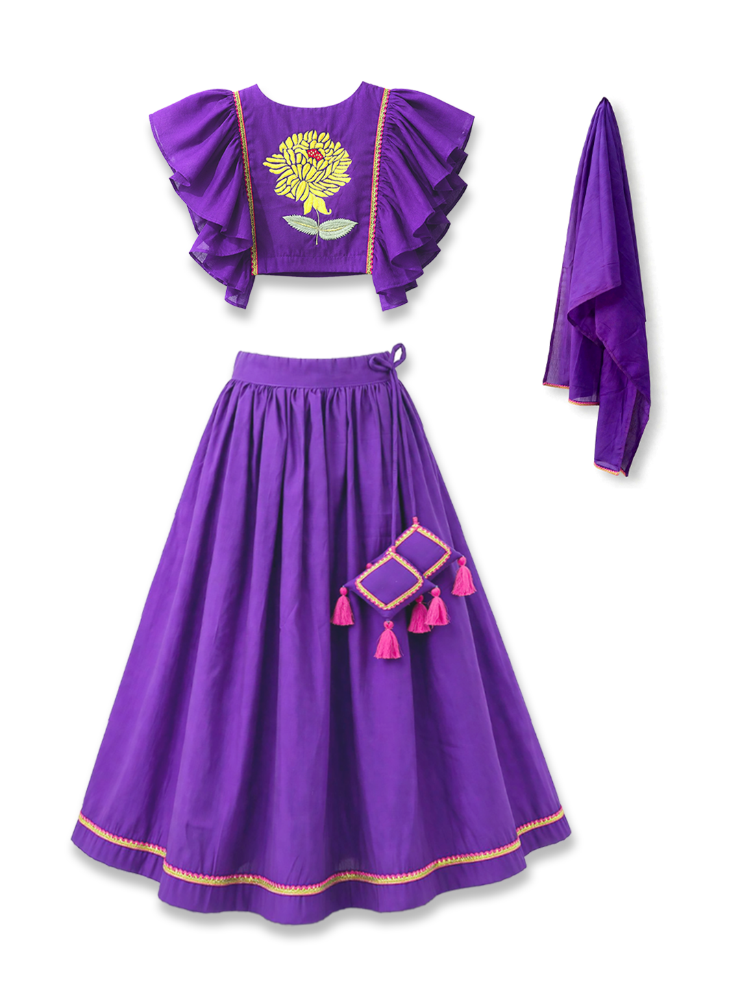 Khatta Jamun Purple Lehenga Set