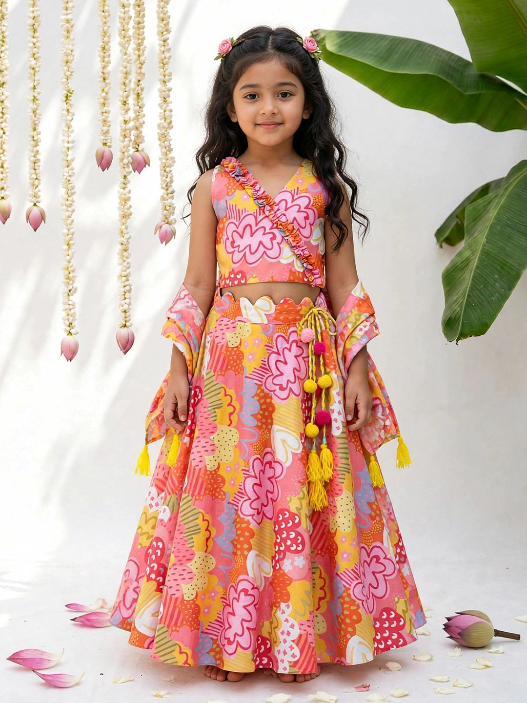 Pink Lali Printed Lehenga Set