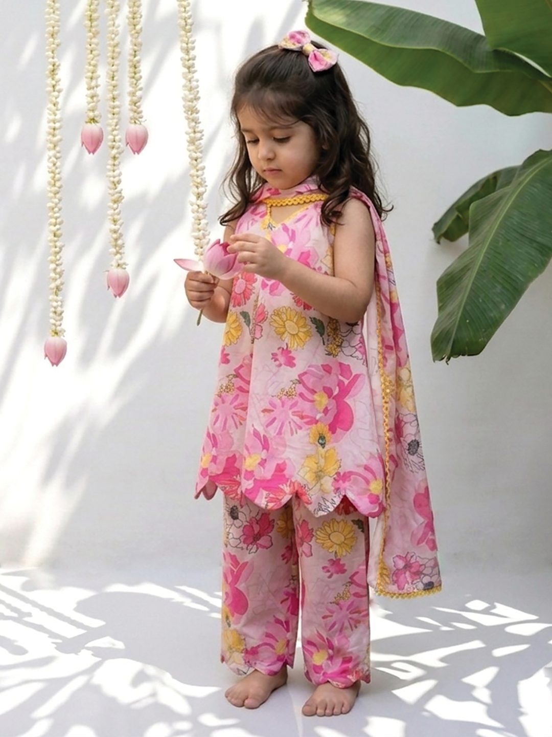 Gulabi Hansi Flower Printed Tunic Set