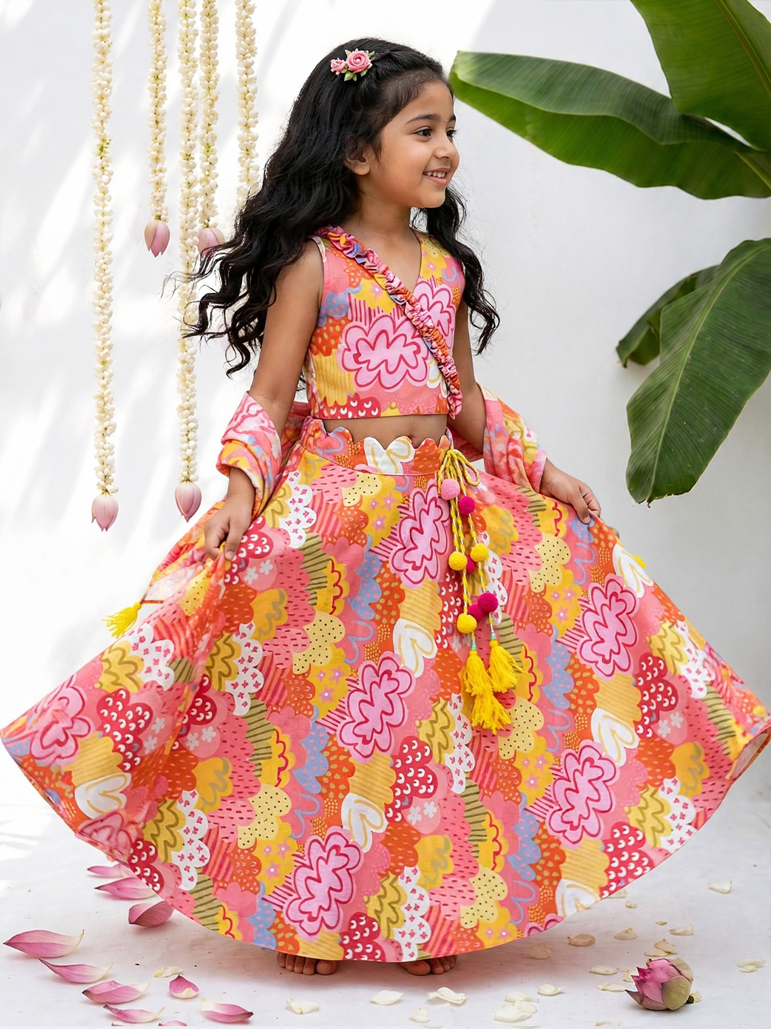 Pink Lali Printed Lehenga Set