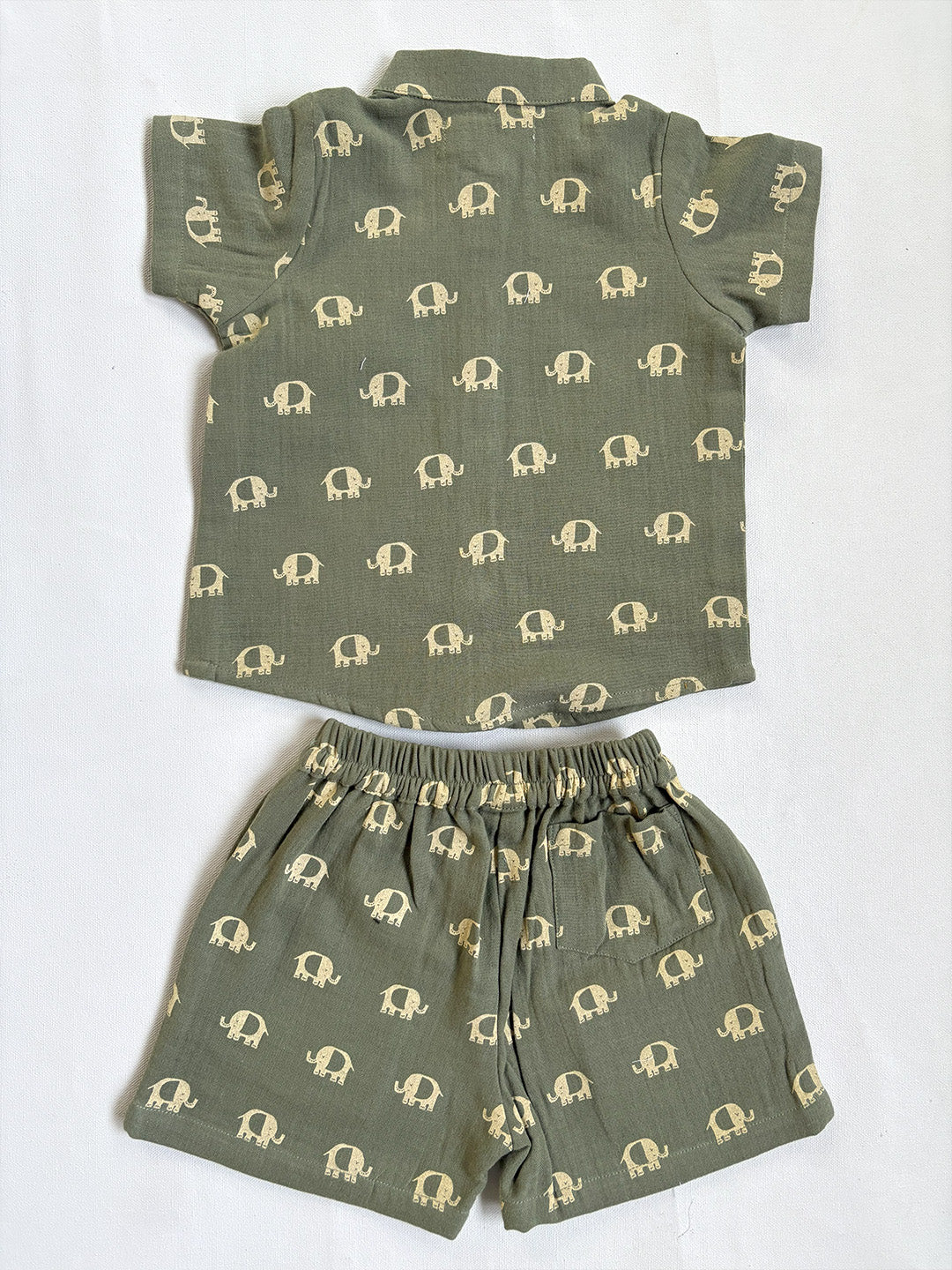 Adorable Green Cotton Co-ord Set for Baby Boys