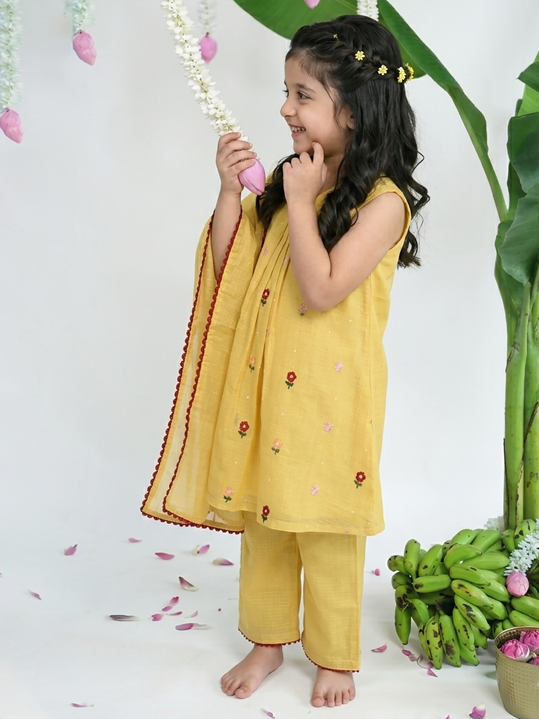 Yellow Kamal Tunic Sets