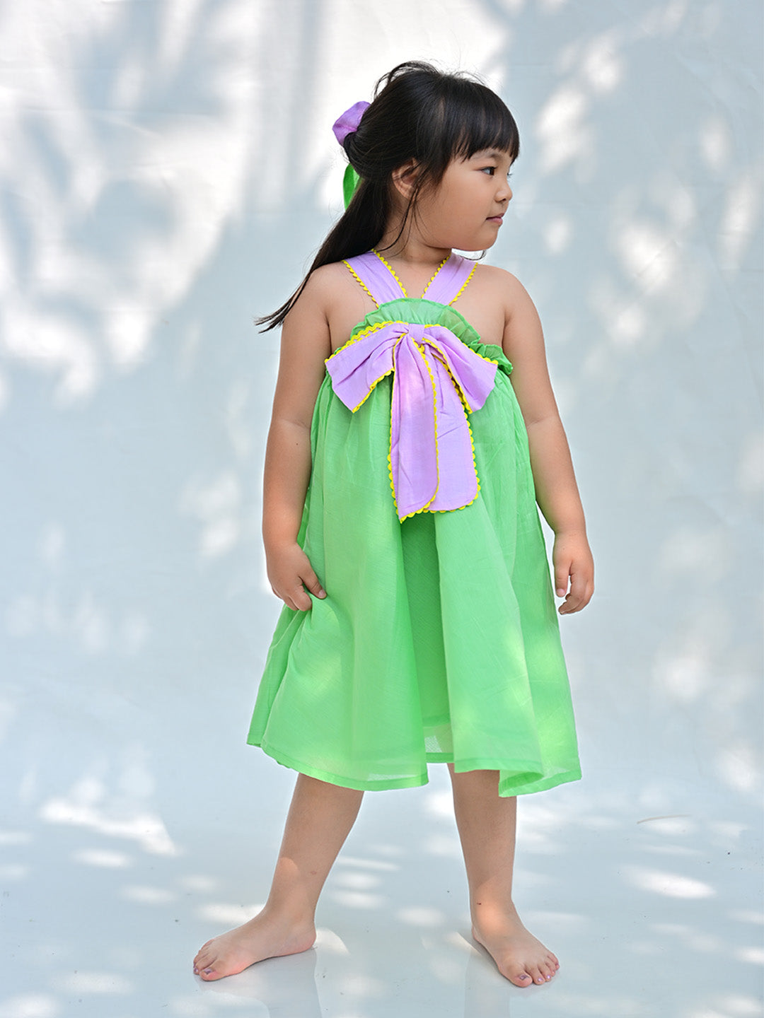 Green Lily Umbrella Dress