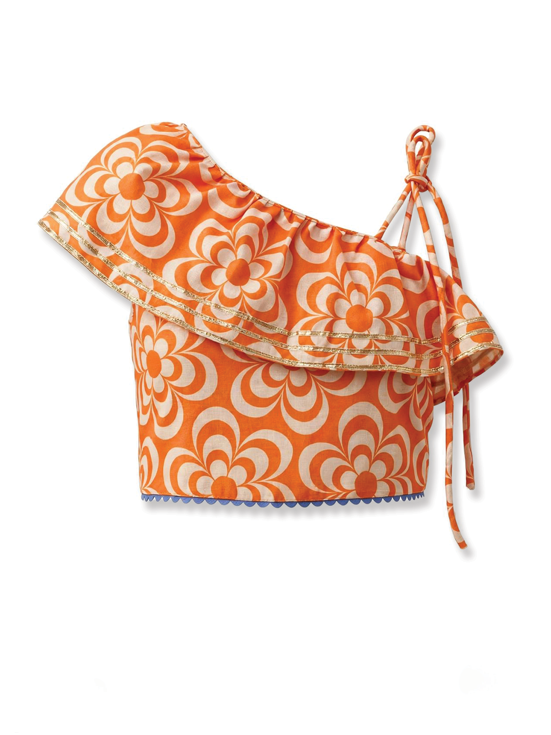 Bloom Girls Orange Festive Lehenga Set