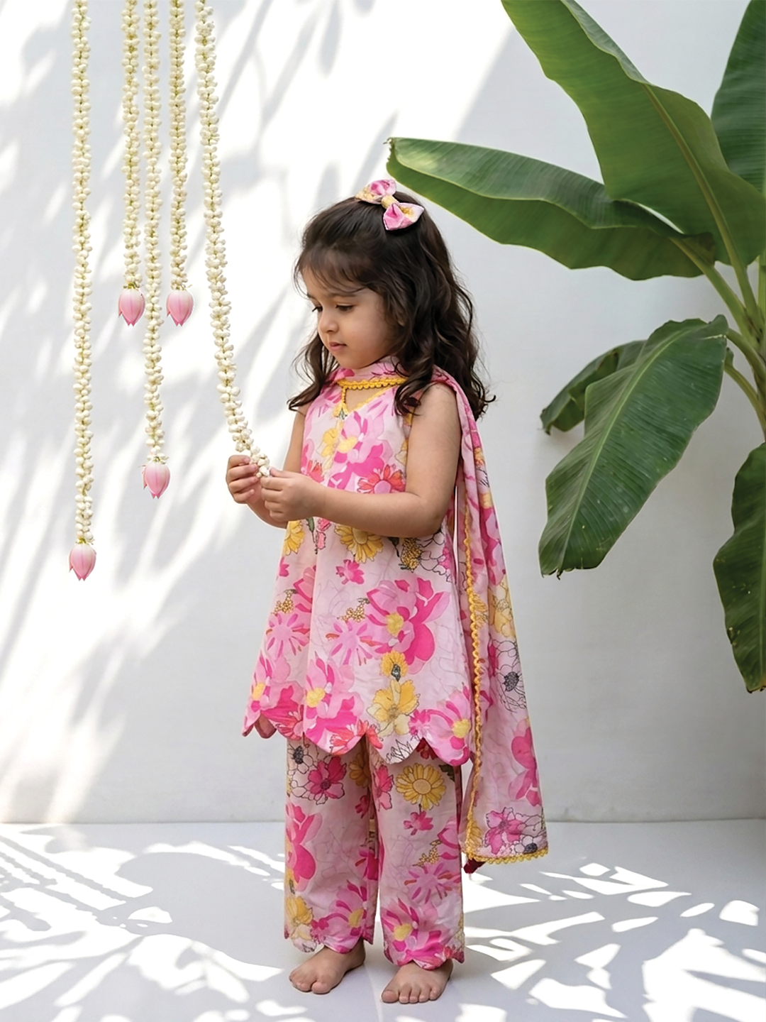 Gulabi Hansi Flower Printed Tunic Set