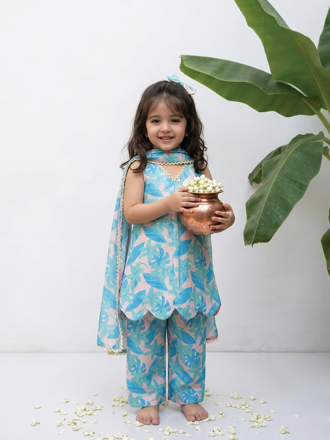 Blue Rose Printed Tunic set