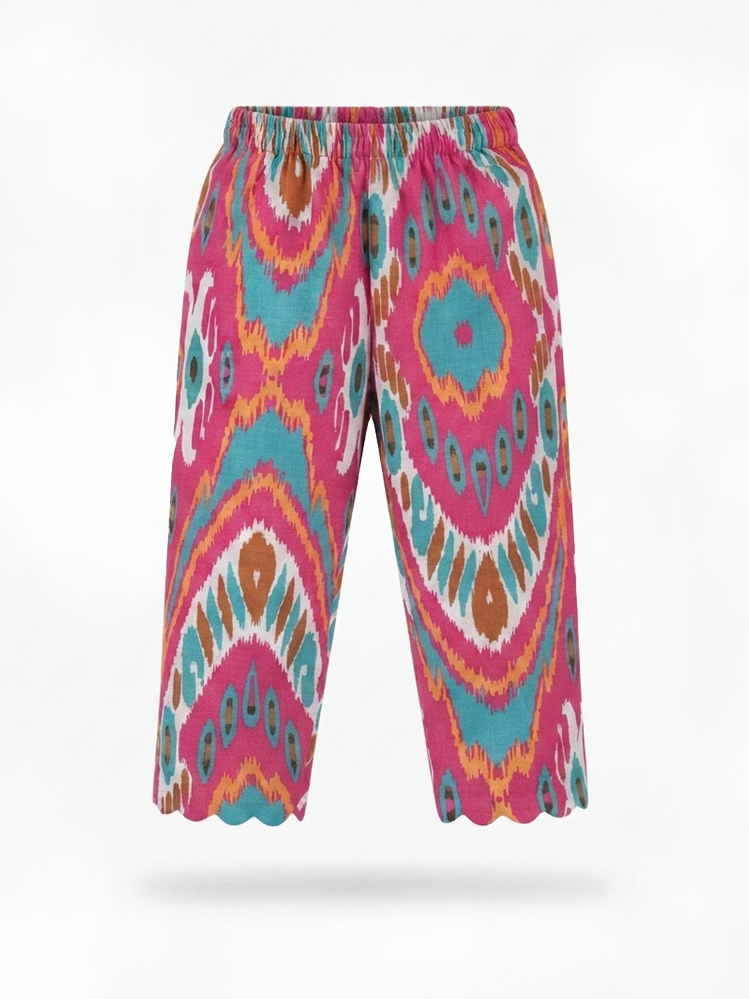 Pink Masala Ikat Printed Tunic Set