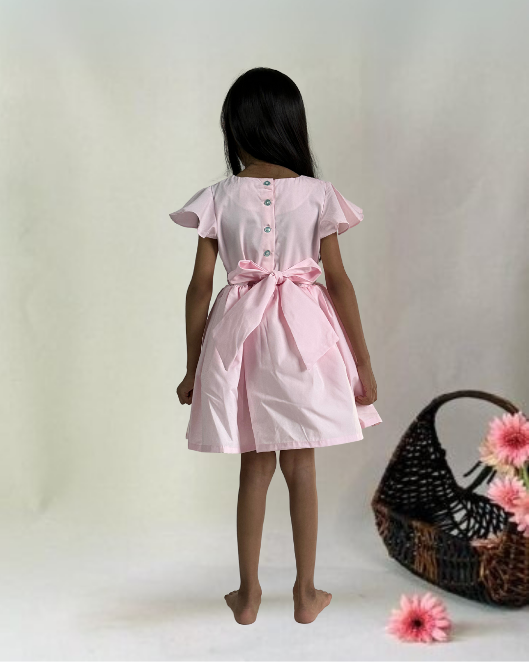 Wreath Embroidered Dress