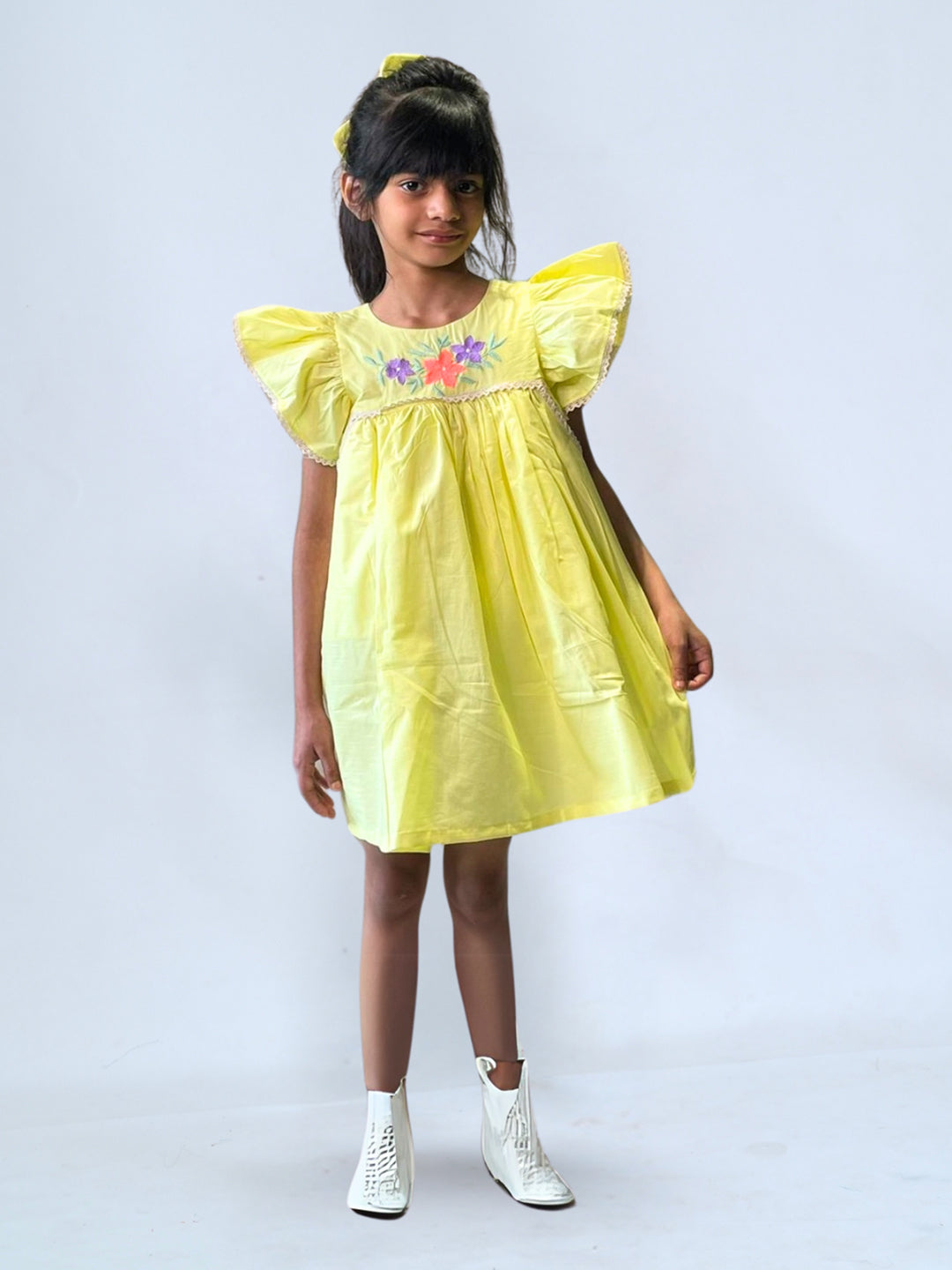 Yellow Embroidered Dress